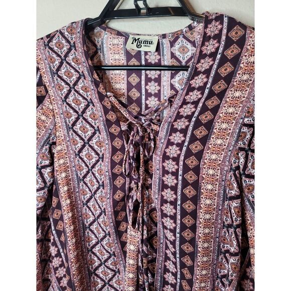 Show Me Your Mumu Lightning Bird Red Tunic Women's Shirt Size Small t2 - Picture 3 of 8